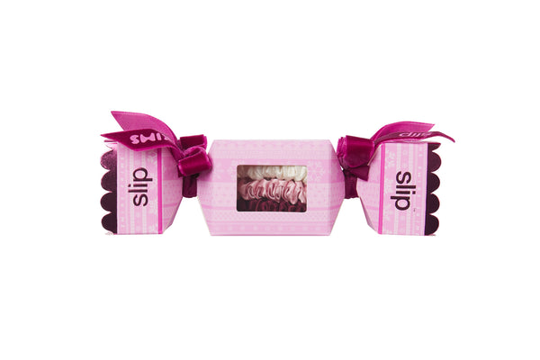 Slip x Skims Trio Scrunchie Cracker - Bubblegum Bow Fairisle