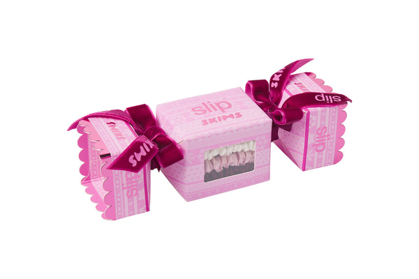 Slip x Skims Trio Scrunchie Cracker - Bubblegum Bow Fairisle