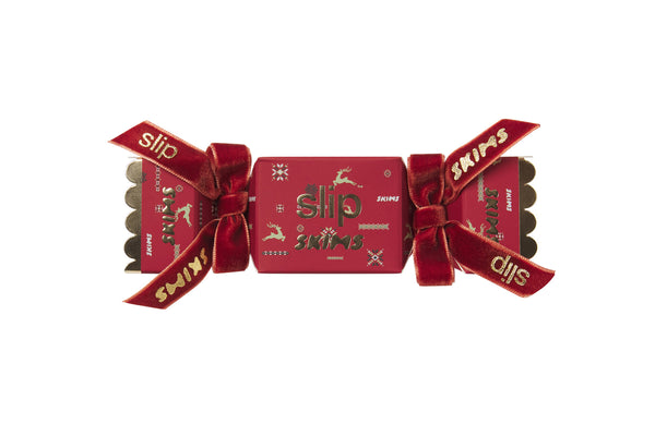 Slip x Skims Trio Scrunchie Cracker - Cranberry Vintage Deer Print