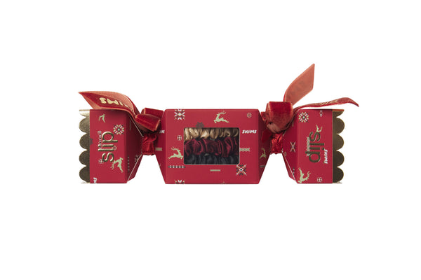 Slip x Skims Trio Scrunchie Cracker - Cranberry Vintage Deer Print