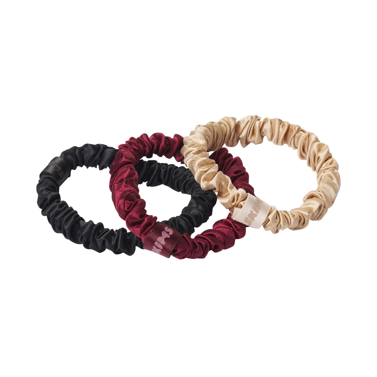 SKIMS SATIN AND VELOUR SCRUNCHIE 2 PACK Cranberry HD-SRN-7904W  Hair Accessories SKIMS-ACCESSORIES-HOLIDAY-  main image 2