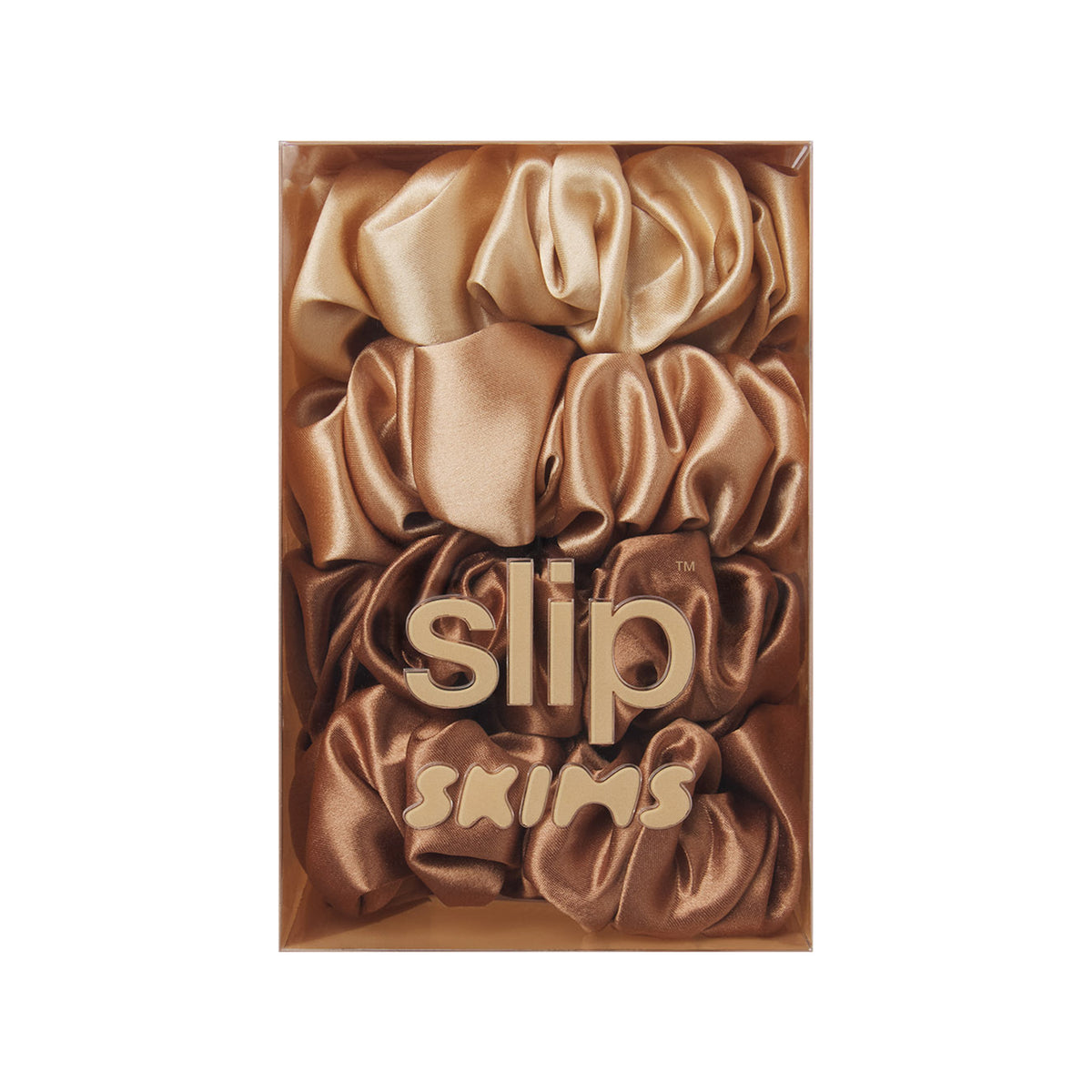 SKIMS SATIN AND VELOUR SCRUNCHIE 2 PACK Cranberry HD-SRN-7904W  Hair Accessories Slip x Skims Trio Scrunchie Cracker - CB Candy Heart Print main image 2