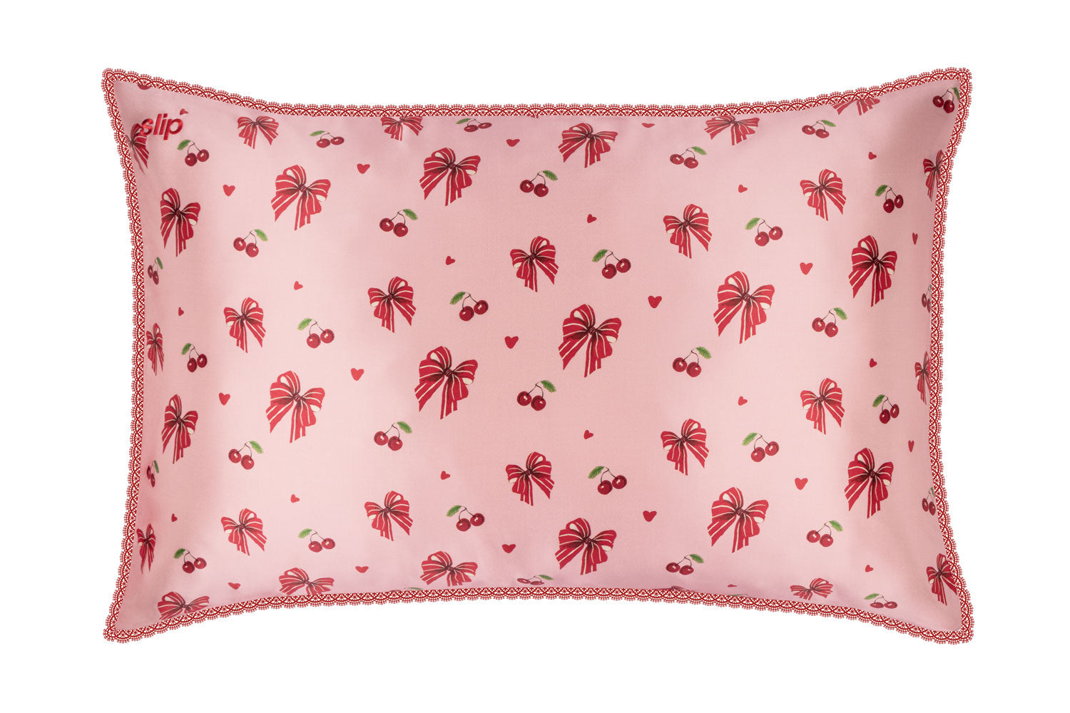 シーツ・カバー Her lip to HLT Silky Pillowcase Emmie Queen Zippered Pillowcase with Lace Trim – Slip