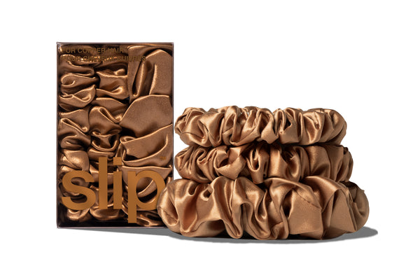 BACK TO BASICS COPPER MIDI/LARGE SCRUNCHIE SET