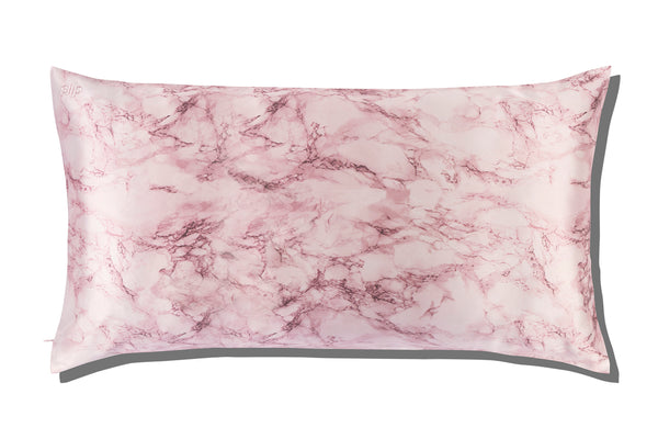 Pink Marble King Zippered Pillowcase