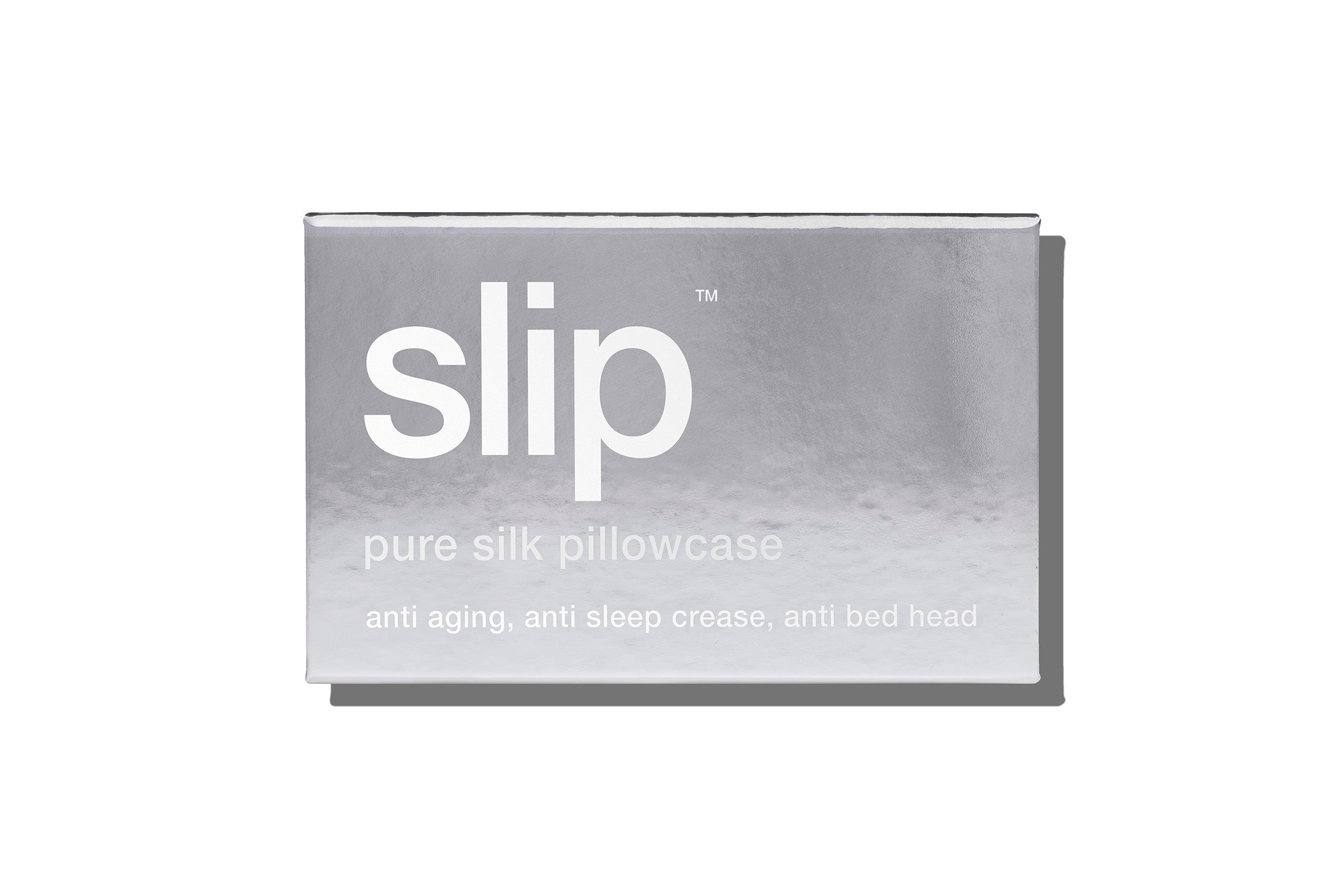 SLIP PURE SILK PILLOWCASE - SILVER - QUEEN - ZIPPERED – Slip