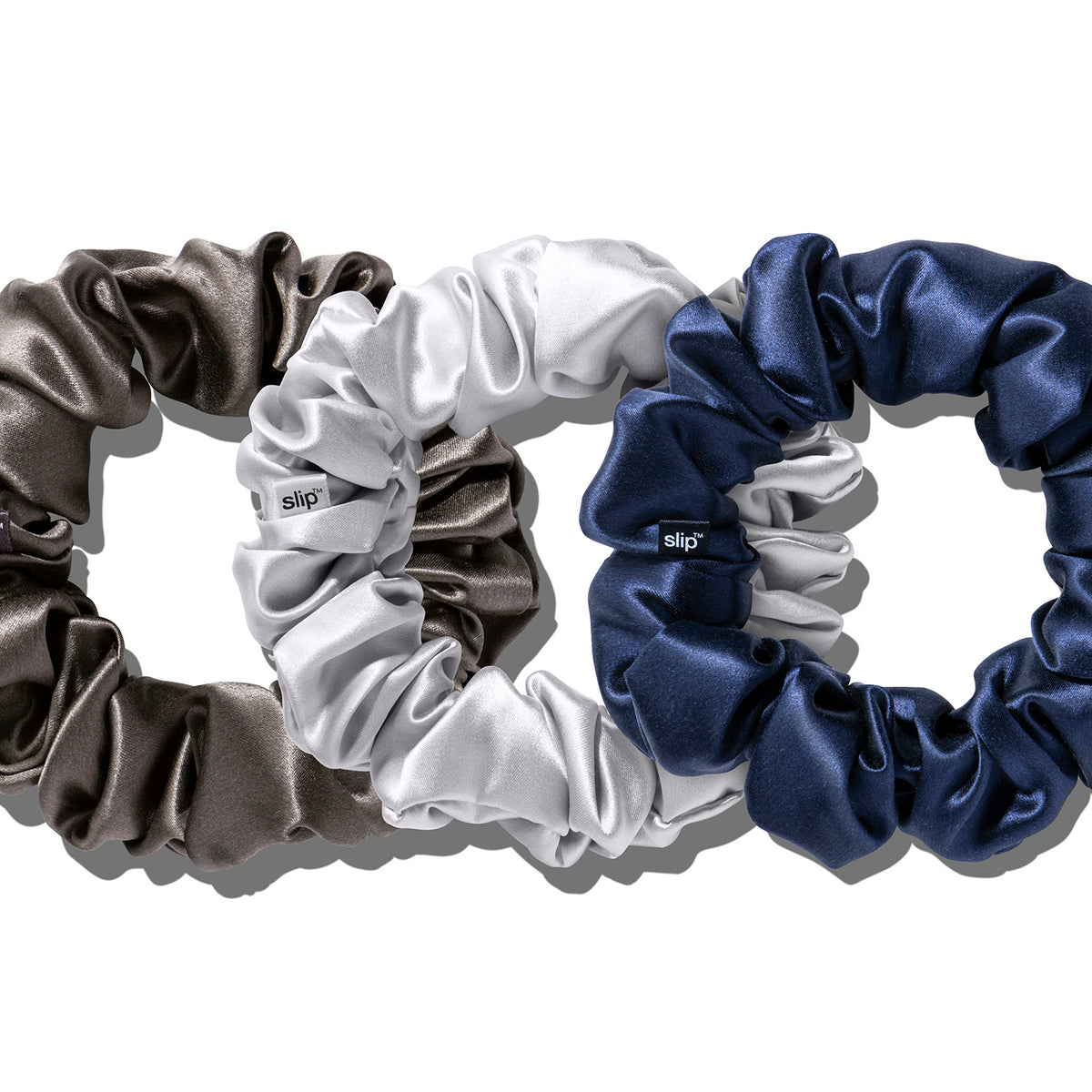 Lot De Scrunchies VSCO Gris Et Bleu Marine à Carreaux - Neufs - Fabrication US