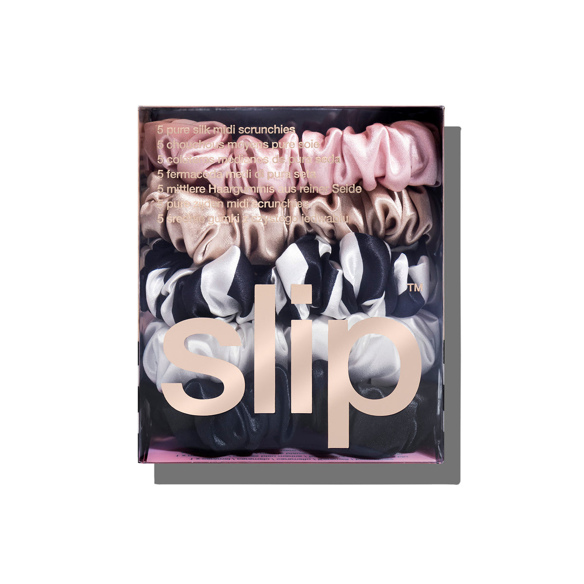 Slip Silk Multi Midi Scrunchie Set Pack 5 New In Box Amazon.com : slip Midi Scrunchie Original Mix | Set of 5  main image 4
