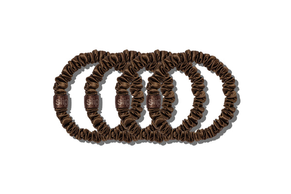 BACK TO BASICS DARK BROWN SKINNY SCRUNCHIES