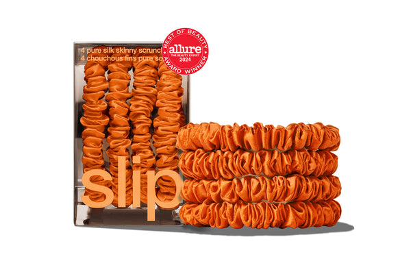Back to School Orange Skinny Scrunchies – Slip