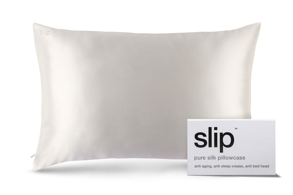 slip シルク枕カバー pillow case SLIP PURE SILK PILLOWCASE - WHITE - QUEEN - ZIPPERED – Slip