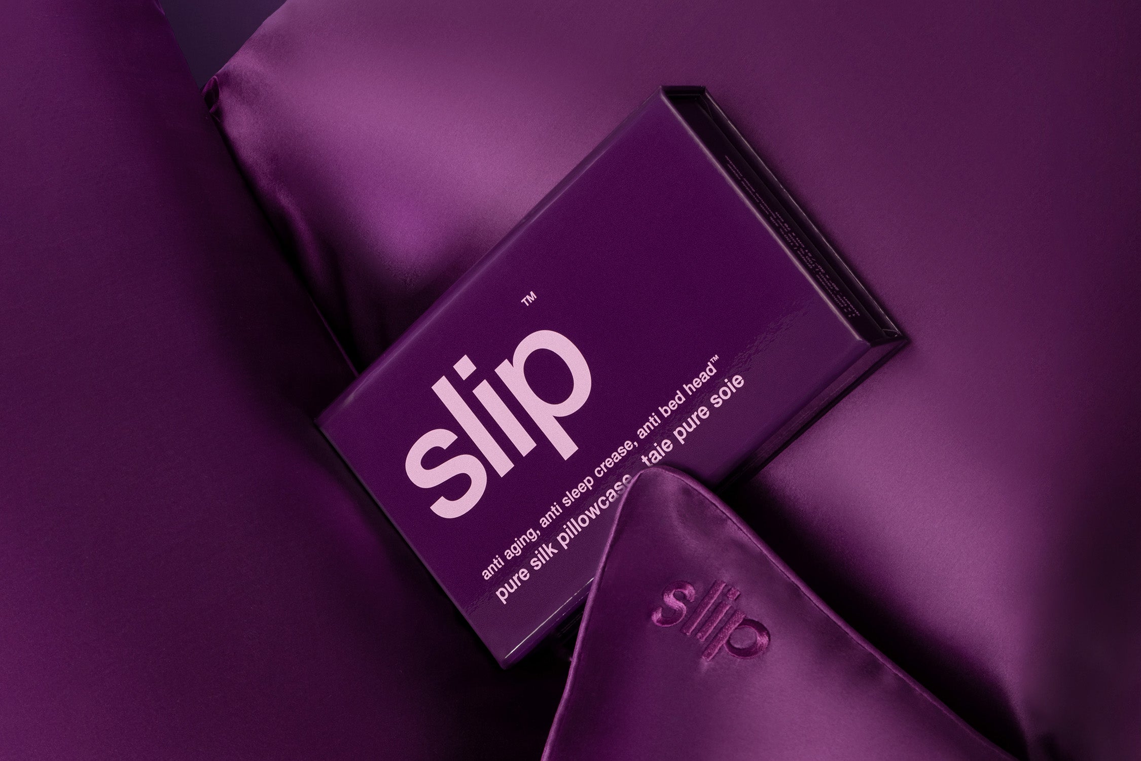 SLIP PURE SILK PILLOWCASE - GRAPE - QUEEN - ZIPPERED – Slip