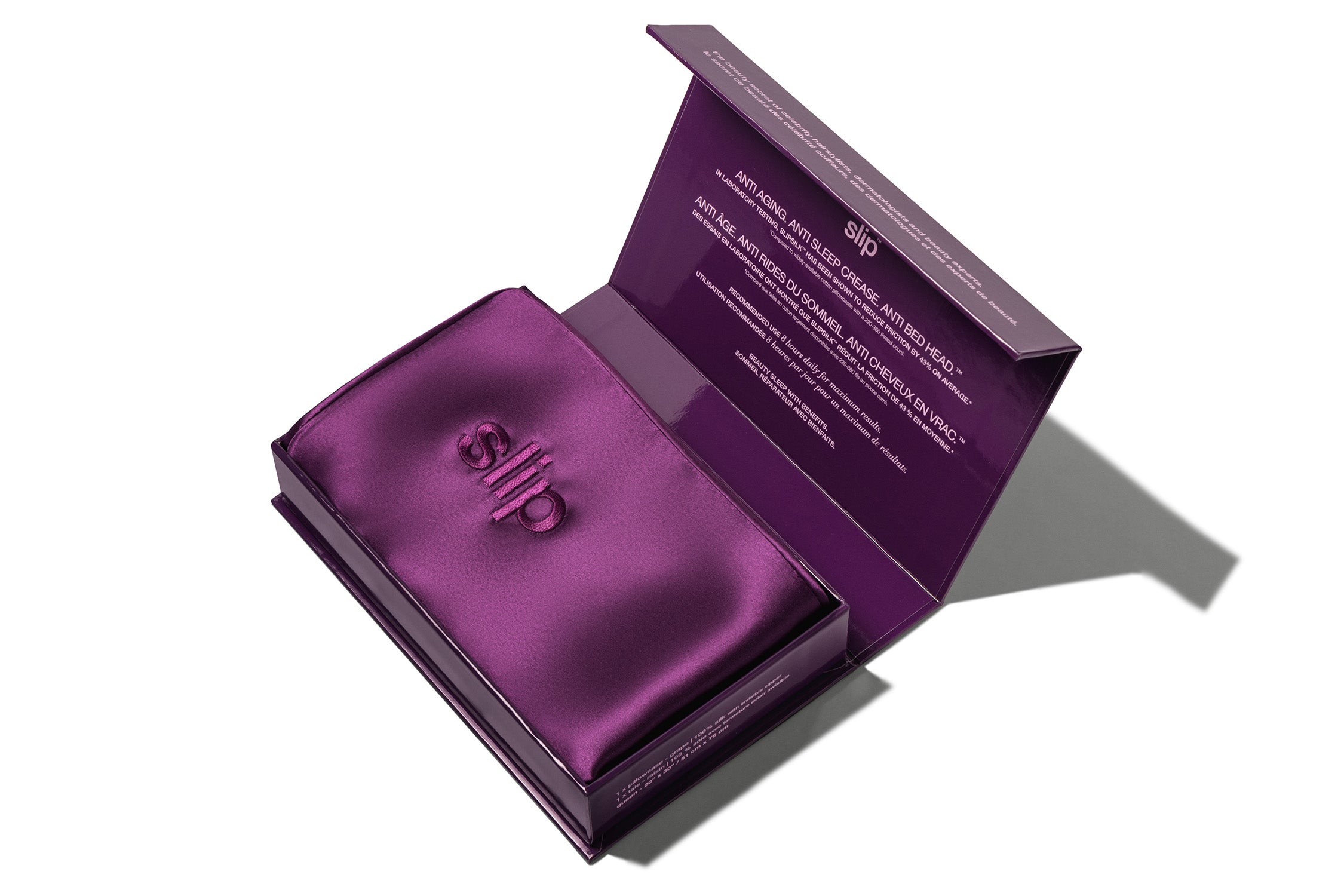SLIP PURE SILK PILLOWCASE - GRAPE - QUEEN - ZIPPERED – Slip