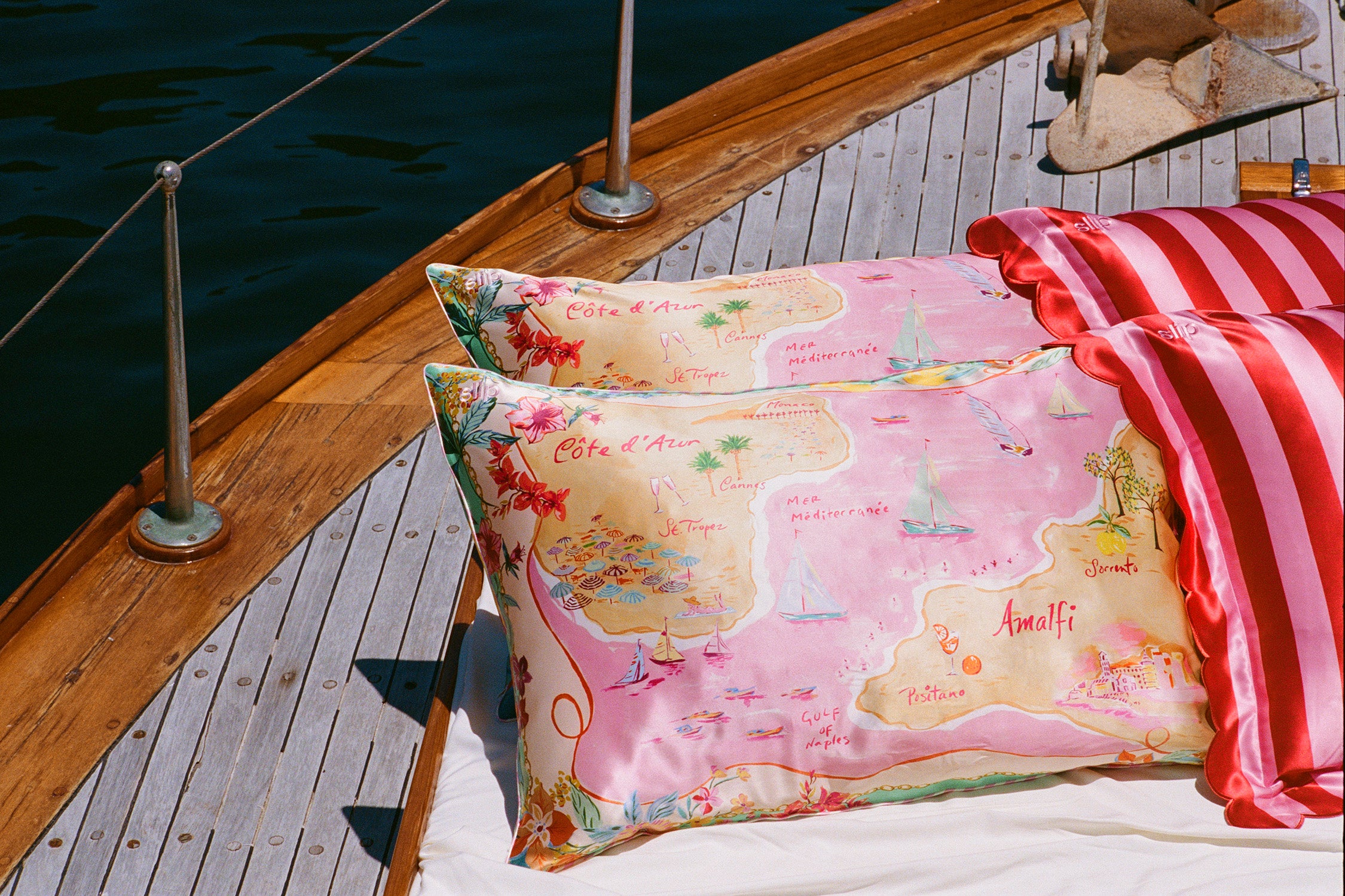 slip ピュアシルク枕カバー ピーチ Beach Club Queen Zippered Pillowcase – Slip
