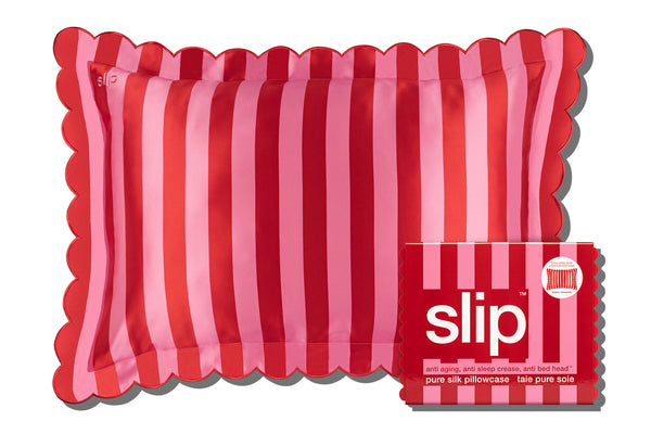 Sunshade Queen Zippered Pillowcase with Scalloped Edge – Slip