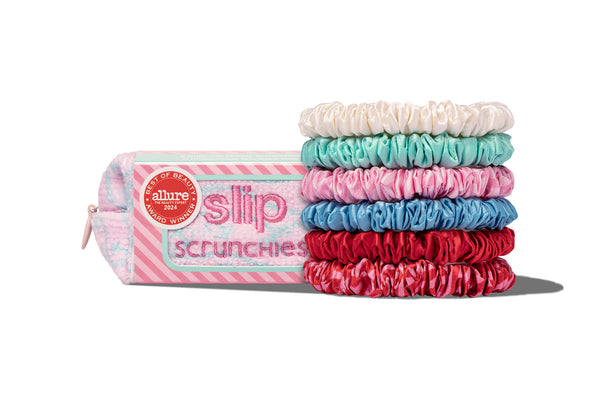 Slip
Skinny Scrunchies Set of4 and Pouch Amazon.com : slip Silk Skinny Scrunchies - Copper | Set of 4  main image 2