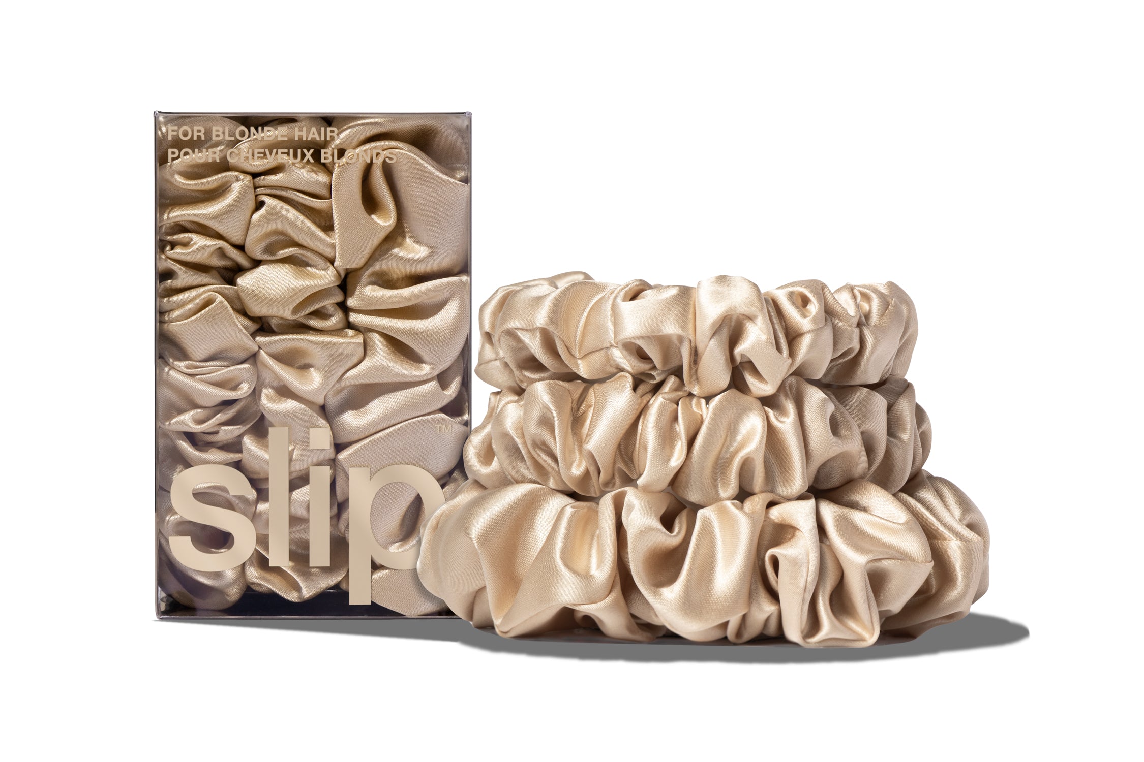 BACK TO BASICS BLONDE MIDI/LARGE SCRUNCHIE SET