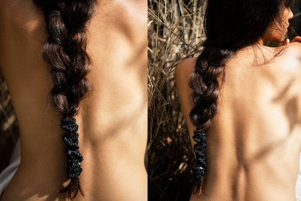 Black Skinny Scrunchies